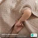 Bedsure 100% Cotton Muslin Blanket 8-Layer Twin XL, Breathable & Substantial Oeko TEX Gauze Bed Throw, PureWoven All-Season Moisture-Wicking Bedding, Softens After Wash, Taupe, 66"x90"