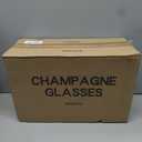 Champagne Glasses, Set of 12 Champagne Flutes with Unique Shape, Long stem Sparkling Wine glasses for Party, Restaurant, Bar, Wine Toasting, Clear