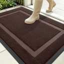 OLANLY Front Door Mat Outside 35x23, All-Season Heavy-Duty Rubber Doormat