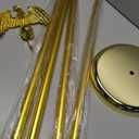 8ft Gold Aluminum Flag Pole (Eagle Top)
