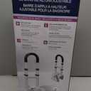 Drive Medical Adjustable Bathtub Grab Bar & Bathtub Safety Rail, White