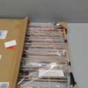 Babelio Baby Gate for Stairs & Doorways, 26-43" W 28" H No Bottom Bar| Easy Installation| One-Handed Operation| Auto-Close| Hardware Mount (Drill Needed) Safety Dog/Pet Gate (Brown Wood Pattern)