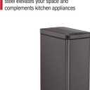 Rubbermaid Elite Stainless Steel Slim Sensor Trash Can 12-Gallon Batteries Included Charcoal Wastebasket for Home/Kitchen/Hotel/Lobby/Office 11.8G