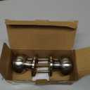Lanwandeng Keyed Entry Door Knob with Lock, Exterior and Interior Stainless Steel Door Locks, Satin Nickel Front/Entrance Door Handle