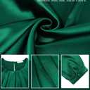 Bluetime Women's Silk Dressy Casual Business Blouse Pleated Long Sleeve Shirts Satin Office Work Tops Fall Outfits (L)