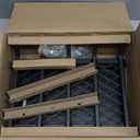 Fireplace Grate 17 Inch- Wood Stove Fireplace Log Grates Set with Ember & Ash Trays Pan, Heavy Duty Wrought Cast Iron Rack Holder Pit for Indoor Outdoor Chimney Hearth