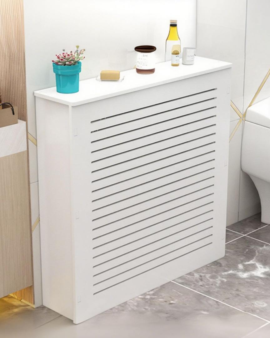 Aigoss Modern Heater Cover, Steam Radiator Wall Heating Louvered Grill Cabinet, Living Room Bedroom Hallway Decorative Wooden Shelf Top for Hide Cluttered Pipes(32" Lx28 Hx8 D/80x70x20cm)