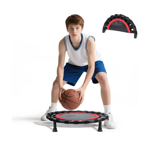 YOUGYM Basketball Training Trampoline  Indoor Quiet Practice Foldable Trampoline for Beginners/Pros, NoiseReducing Durable Portable Design, Home Ball Training