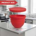 Collapsible Silicone Bowl Liner for KitchenAid 5 Qt Tilt-Head Mixer, Bread Proofing Insert with Lid, Multipurpose Kitchen Aid Attachment for Baking, Microwave & Dishwasher Safe - Red (1PC)