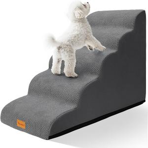 Topmart Dog Stairs for Small Dogs, 5-Step,22.5H, Dog Steps for High Beds Couches with All-Round Waterproof Cover,Non-Slip Sturdy Dog Ramp for Old Cats,Injured Pet