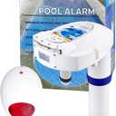 Pool Alarm with Remote Receiver, Pool Underwater Drown Monitor System, Battery Powered Poolside Alarms for Inground&Above Ground Pools, Kids Child Pets Swimming Pool Safety Guard fits up to 16x32sq.ft