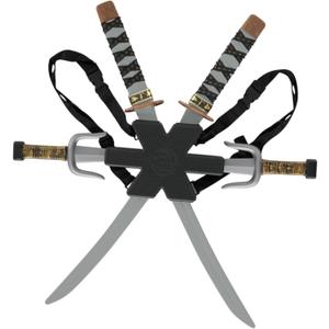Morph Ninja Swords for Kids - BPA Free Ninja Costume Accessories with Back Strap - Fun Toy for Halloween Dress Up, One Size