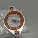 Thermostat Housing Gasket for SBC, Car Thermostat Water Neck Housing Gasket Engine Coolant Outlet Silicone Seal Spacer Replacement with 1/8" Aluminum Carrier for Chevy SBC BBC 265-500(Orange)