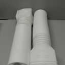 Gutterlix 2 Pack Flexible Gutter Downspout Extensions Extendable from 21" to 67", Downspout Extender Comes with Adapters, Thickened Down spout Drain Extension for Rainwater Drainage(White)