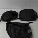 HUNTVP 3 in 1 Bike Pannier Bag - Rack Saddle Backpack Rear Seat Shoulder Laptop Cargo Rack Bicycle Bag with Rain Cover (Black)