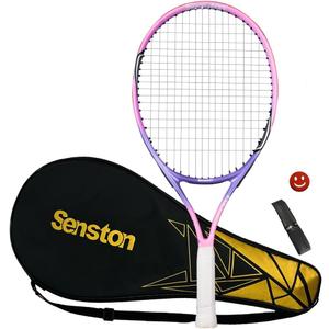 Senston  23" Kids Junior Tennis Racquet for Kids Children Boys Girls Tennis Rackets with Racket Cover (Pink)