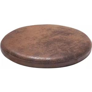MOODMUSE Round Chair Cushion,Leather Seat Pad for Round Chairs,12/14/16/18 Inch Round Seat Cushions,Memory Foam Chair Cushion,Waterproof and Removable Cover(Olive Brown,45cm/18in)