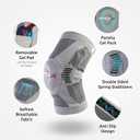 Compression Knee Sleeve for Men and Women | Patellar Stabilizing Knee Brace for Arthritis Pain, Sprains, Injured Knees, and Sports Injuries | Insertable Hot and Cold Gel Knee Pad (X-Large)