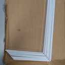 WINKER Shelf Bracket 8 Pack 14" Lx8 Hx1.5 W 5mm Thick Heavy Duty White 14 Inch Metal Iron L Brackets for Wall Shelves