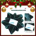 Knitgrip 12 Pcs Christmas Dark Green Velvet Gift Bow for Gift Wrapping 4 Inch Christmas Self Adhesive Glitter Ribbon Bows Stick on Flocked for Xmas Present Wrapping Decor Wreaths Tree