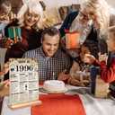 DARUNAXY 30th Birthday Party Decorations, Vintage Back in 1996 Poster Acrylic Sign with Stand 30 Year Old Party Supplies for Men& Women Vintage 1996 Table Decor 30th Anniversary Class Reunion Gifts