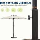 GarveeLife Patio Umbrella Base, 26.5lb Capacity Heavy Duty Design with Adjustable Pole Adapter Fits 1.5" to 2.1" Poles for 7.5-11FT Umbrellas, Corrosion-Resistant and Wind-Resistant for Outdoor, Patio