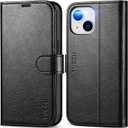 TUCCH Wallet Case for iPhone 14, [RFID Blocking] [4 Card Slots] TPU Interior Protective Case, Magnetic Folio Shockproof PU Leather Stand Flip Cover Compatible with iPhone 14 6.1 5G, Textured Black