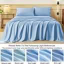 100% Viscose Derived from Bamboo Pillow Cases Set of 2, Breathable Cooling Pillowcases for Hot Sleepers, 600 Thread Count, Silky Soft, Standard Size, Blue