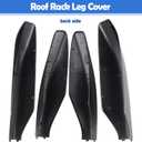 Osompar 4pcs Painted Black Roof Rack Rail Leg End Cover Compatible with Lexus GX470 2003-2009 Replaces 63491-60060 63492-60040 63493-60060 63494-60050