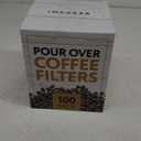IMPRESA 100-Pack Pour-Over Coffee Filter Set for Fellow Stagg XF & White Tall Coffee Dripper  Flat Bottom Design