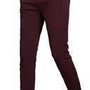 Plaid&Plain Men's Stretch Dress Pants Slim Fit Skinny Suit Pants 7101 Burgundy, 38Wx28L