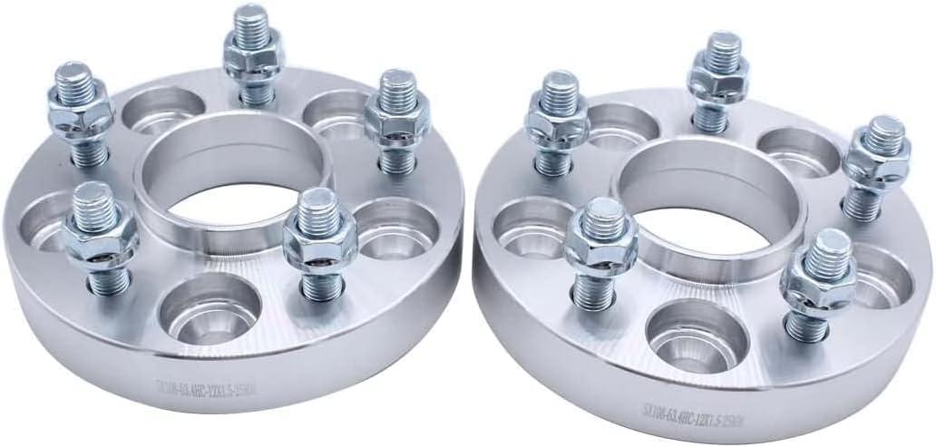 2 pcs 15mm Thickness 5x110 PCD Hub Centric Wheel Spacers M12x1.5 Adaptors Centre Bore 65.1mm Compatible with Vauxhall Astra (5 Stud) H 04-09