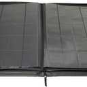 TopDeck 1600 Card Ringless Zip Binder Pro - 5X5 25-Pocket Pages Side Load Sleeve TCG Storage Portfolio, Compatible with Pokemon, Yu-Gi-Oh, One Piece, MTG, Sports, Trading Collectible Cards - Black