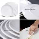 CAMBUY Melamine Plates 8 Pack 8 Inches Plastic Dinner Plates Set Services Lightweight Unbreakable Dinner Dishes for Kitchen Outdoor Camping