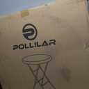 pollilar Cocktail Table 28in Portable Folding Bar Height Table, Compact Round High Top Plastic & Steel Bistro with Removable Legs, Indoor Outdoor RV Patio Catering Parties Commercial Events-Black, 70CM