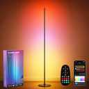Corner Floor Lamp, Smart RGBICW LED Corner Lamp with App and Remote Control, 16 Million DIY Colors, Music Sync, Modern LED Floor Lamp for Living Rooms, Bedrooms, and Gaming Rooms