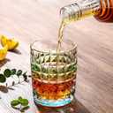 SALADAYS Whiskey Glasses Set of 2, 10oz Colorful Old Fashioned Glasses, Crystal Glassware for Bourbon Scotch Cocktail Rum Vodka Liquor