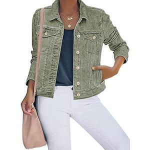 HipGlamp Breathable Women's Jean Jacket: Vintage Collared Neckline, Easy Layer for Spring/Fall Casual Outfits, XXL