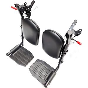 Wheelchair elevating Leg Rest with Padded Calf Pads,Foot Rest,for Drive Reclining and Standard Wheelchair, Transport Chair. Universal Replacement Parts, T94(1pr,Black)