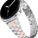Stainless Steel Bands Compatible with Samsung Galaxy Watch 8 40mm/44mm Classic 46mm Women Slim Metal Replacement Wristbands