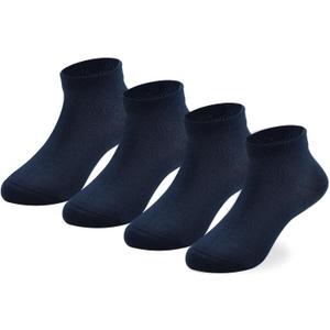 EPEIUS Kids' Low Cut Ankle Socks Cotton Seamless Toe toddler Sport Athletic Socks for Boys Girls 2-4 Years Navy 4 Pack