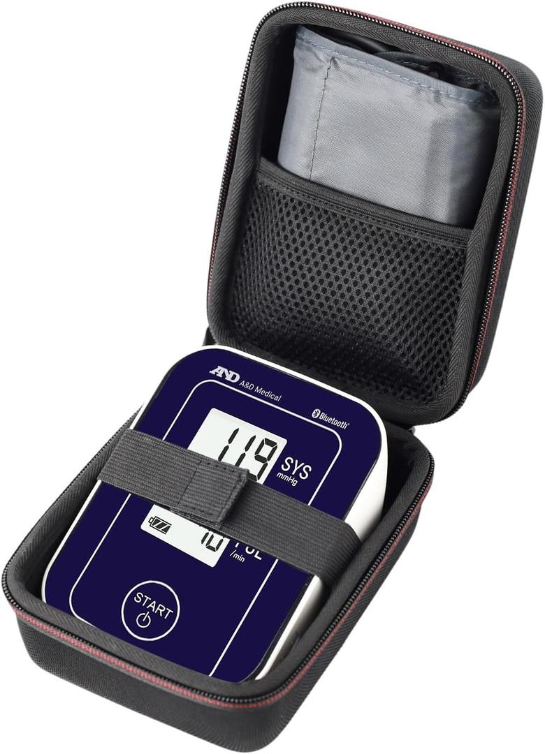 Hard Case Fits A&D Upper Arm Blood Pressure Monitor UA-651BLE Blood Pressure Monitor, Case Only(Black)