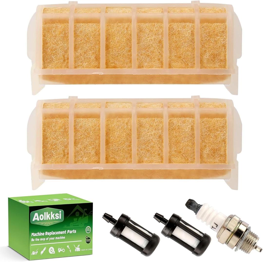 MS250 Air Filter Kit for Stihl 021 023 025 MS210 MS230 MS250C MS210C MS230C MS 250 230 210 Chainsaw Parts with Fuel Filter Spark Plug Replace 1123 120 1612, 1123 120 1613