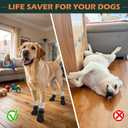 EXPAWLORER Anti Slip Dog Socks to Prevent Licking Paws, Dog Shoes for Hot Pavement, Dog Booties for Hardwood Floors, Dog Boots & Paw Protectors with Grippers for Small Medium Large Senior Dogs Black L
