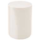 mDesign Plastic Small Slim Round 1.7 Gallon/6.5 Liter Trash Can with Removable Swing Lid - Wastebasket, Garbage Container Basket Bin for Master/Guest Bathroom - Holds Rubbish/Recycle - Cream/Beige