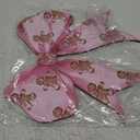 Pink Christmas Gingerbread Man Coquette Bows Wooden Hanging Sign Cute Preppy Aesthetic Wall Art Bowknot Welcome Door Sign Cute Season Decor for Xmas Room Decor