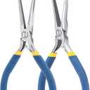 VISEMAN 6" Mini Needle Nose Pliers with Comfort Grip Handles, 2PCS Long Nose Pliers Set for Handmade Craft