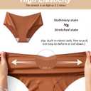 High Waisted Seamless Underwear for Women No Show Panties Sexy Cheeky Bikini Scalloped Edge Breathable Briefs 7 Pack (L)