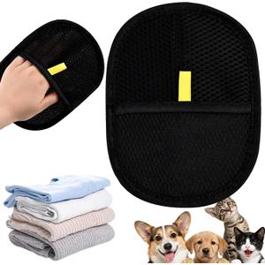 DAMAH Electrostatic Pet Hair Removal Gloves for Cats & Dogs, Reusable Washable Double Sided Grooming Gloves for Couch, Furniture, Carpet, Car Seat, Home Travel