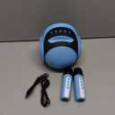 All Rounder Karaoke Machine for Kids Teens, Portable Bluetooth Karaoke Speaker with Two Mics, Voice Changer, Light Effect, Bass Tremolo, Supports USB/ TF/ AUX for Home Party, Gifts Toys for Girls (Blue)